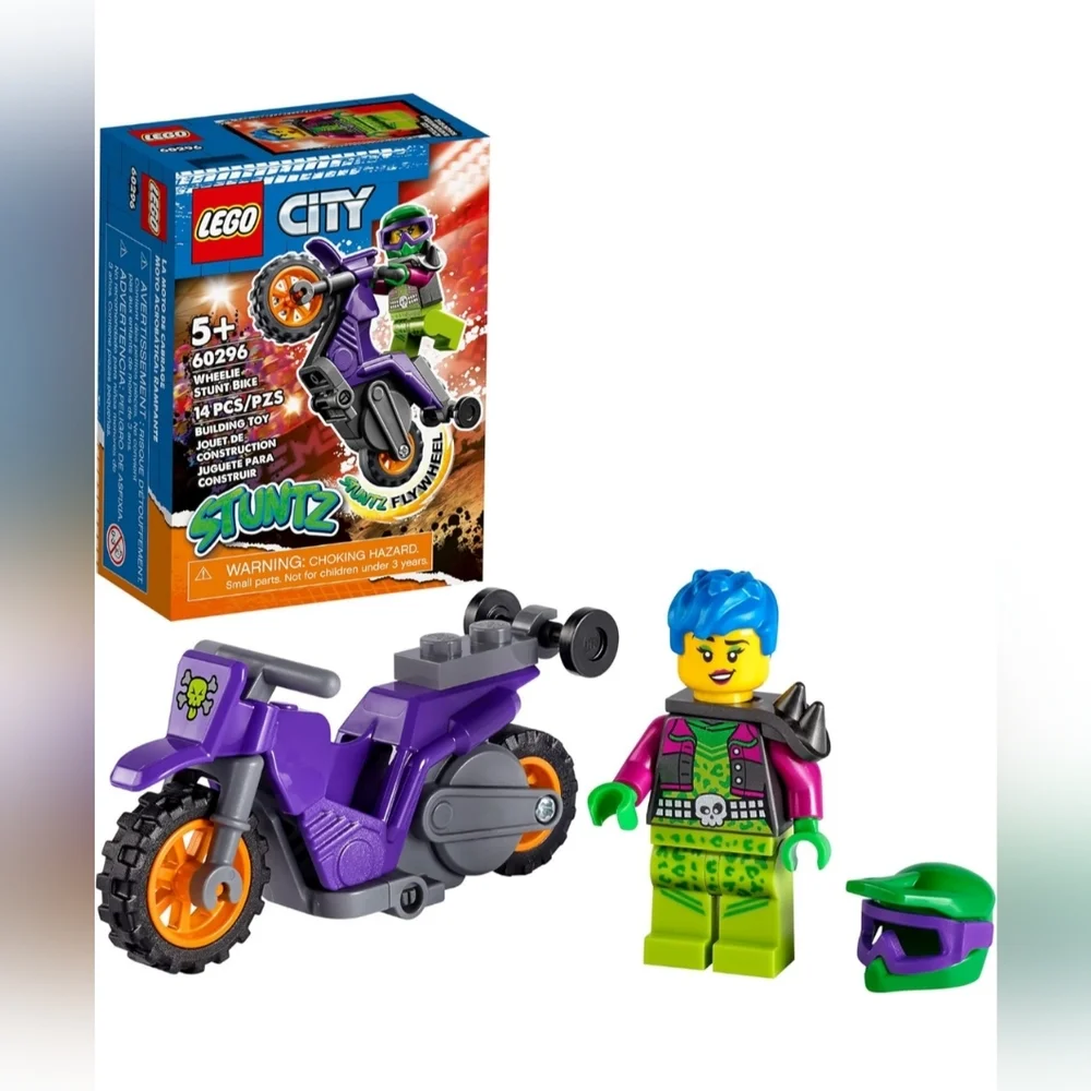 LEGO City Wheelie Stunt Bike 60296 Building Toy Stuntz